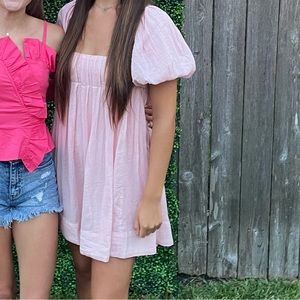 Free People puff marina mini dress